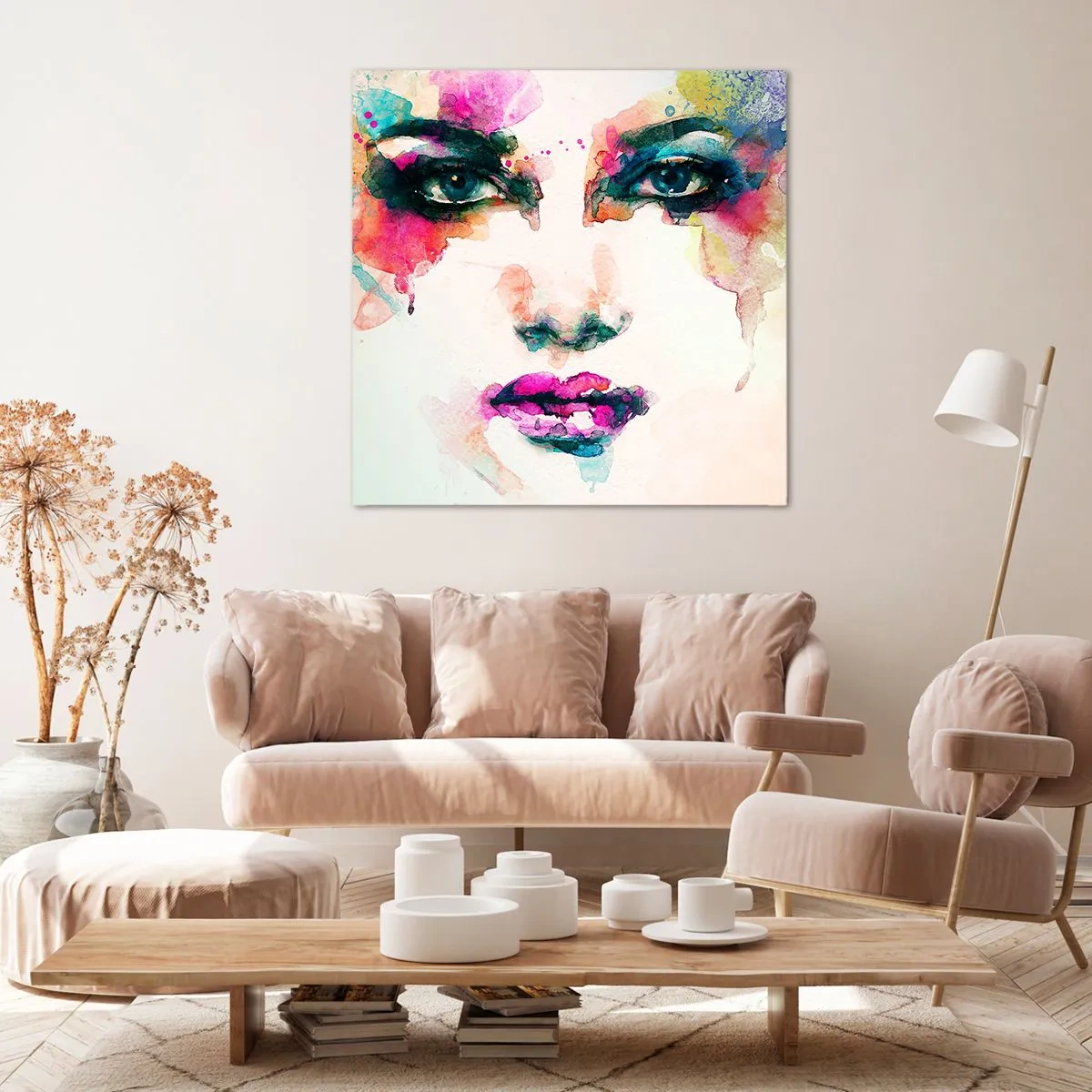 Canvas picture - Portrait Painted by a Rainbow - 70x70 cm