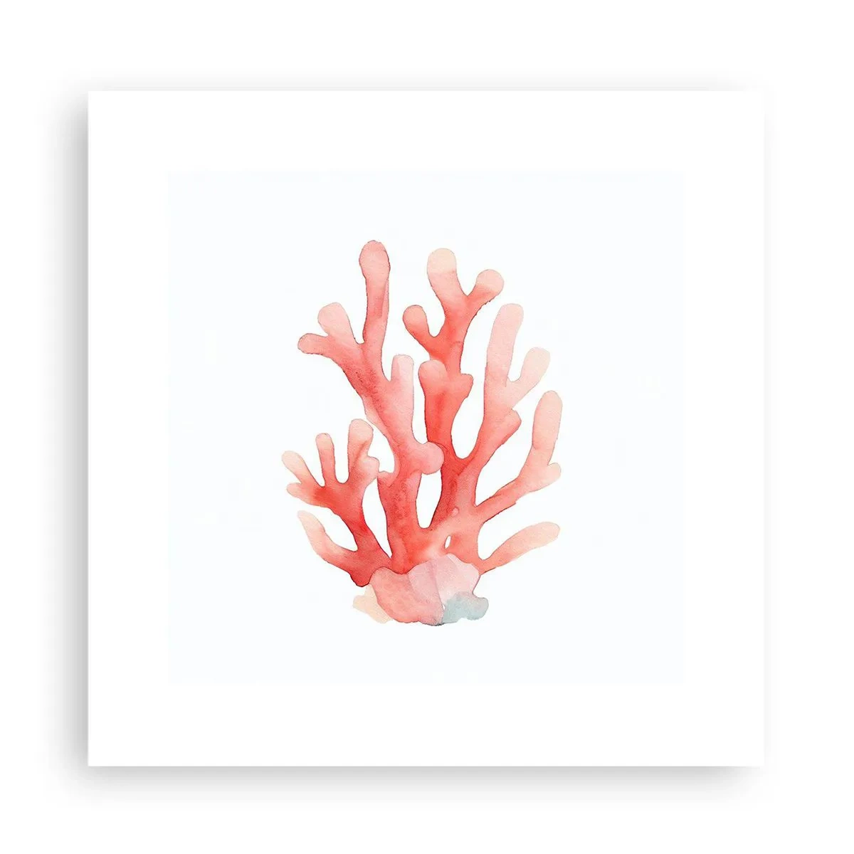 Poster - Coral Colour Colars - 30x30 cm