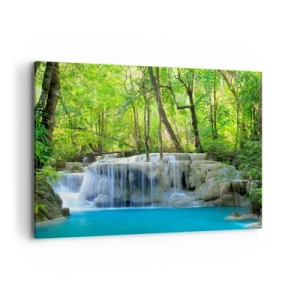 Canvas picture - Drowning in Turquoise and Green - 100x70 cm