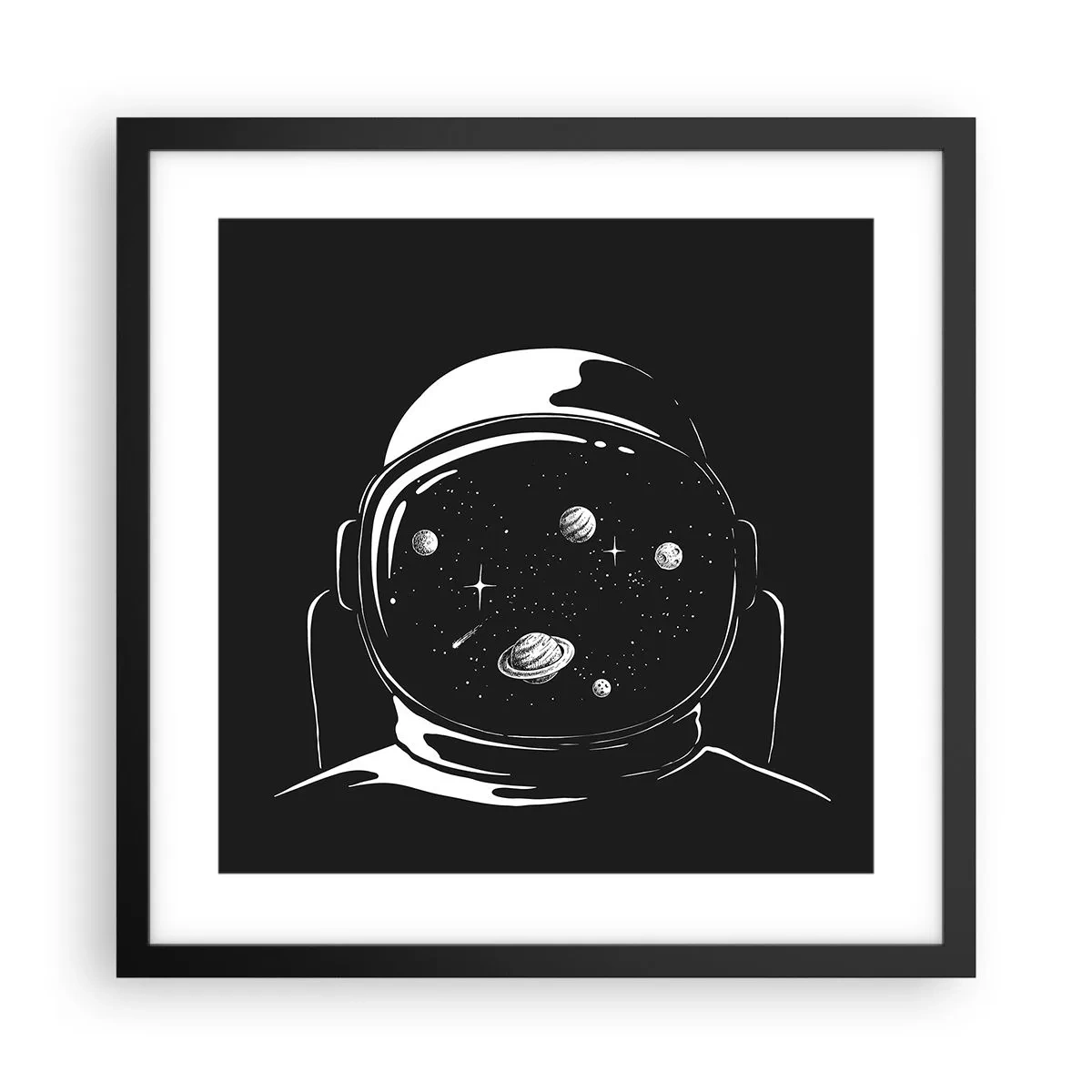 Poster in black frame - Quite a View - 40x40 cm