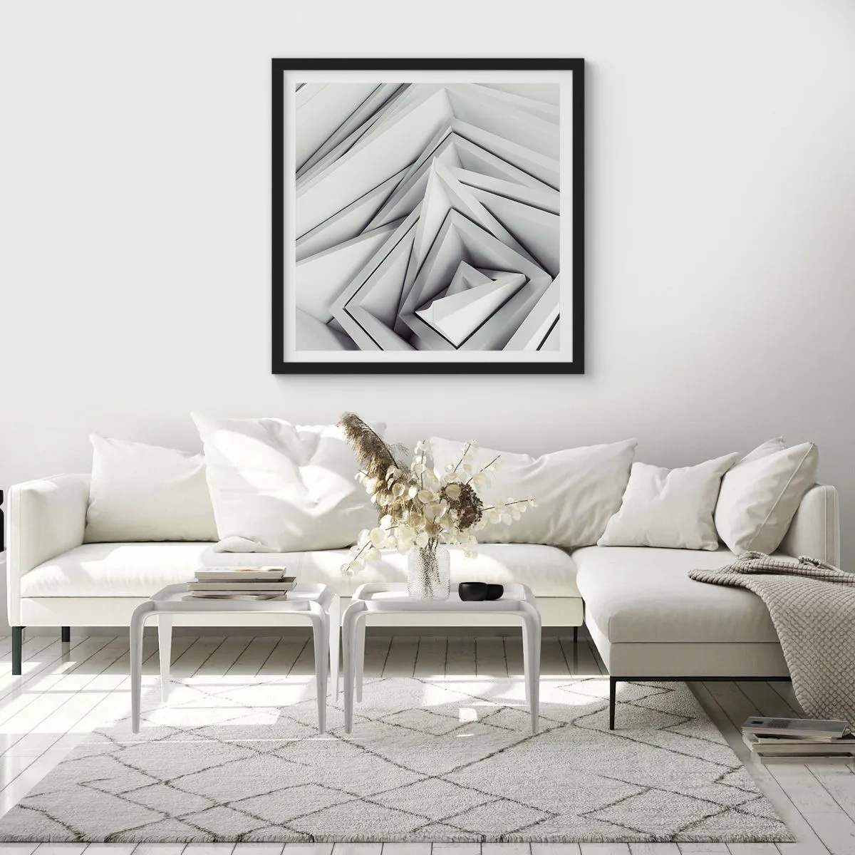 Poster in black frame - Acute Angles Budding - 50x50 cm