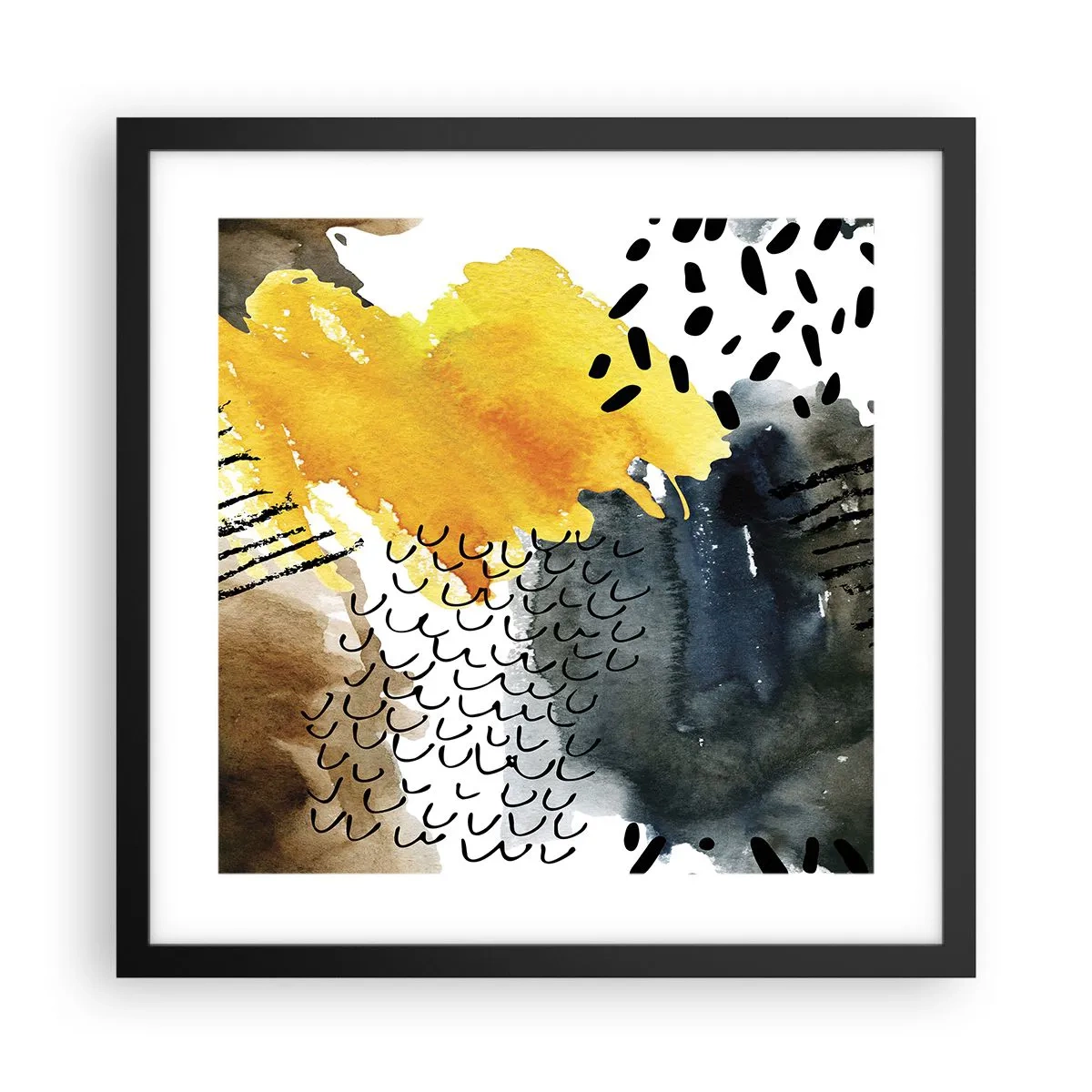 Poster in black frame - Meeting of Elements - 40x40 cm