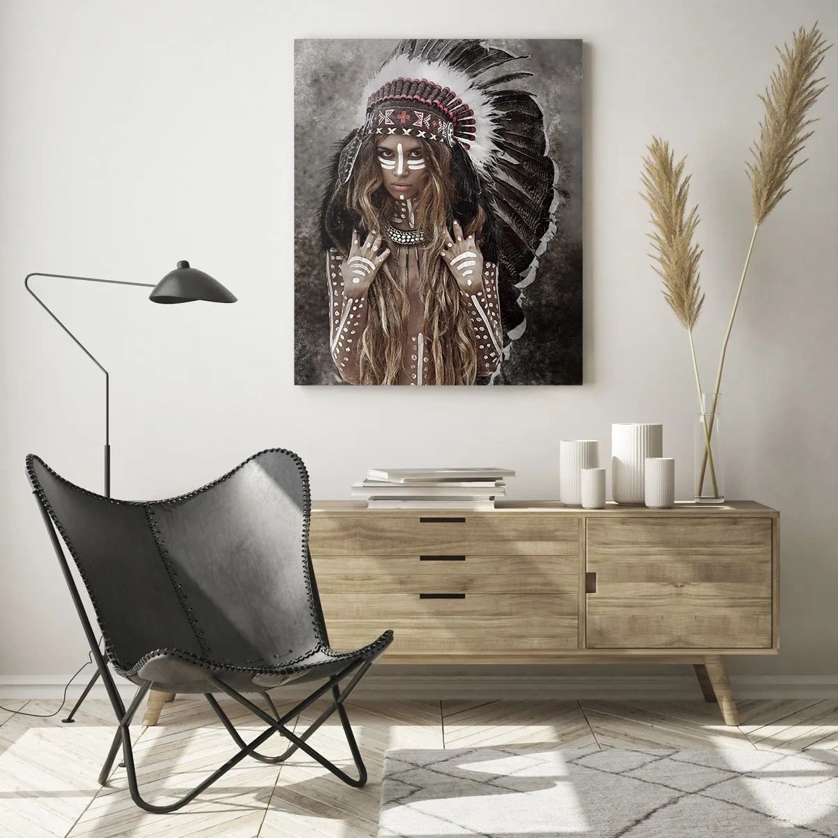 Glass picture - Secret of the Power of the Tribe - 50x70 cm