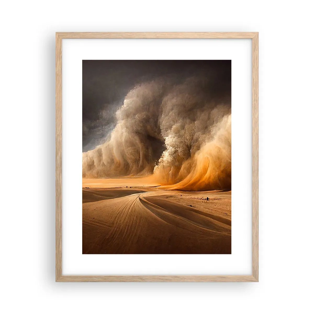 Poster in light oak frame - Rage of the Desert - 40x50 cm
