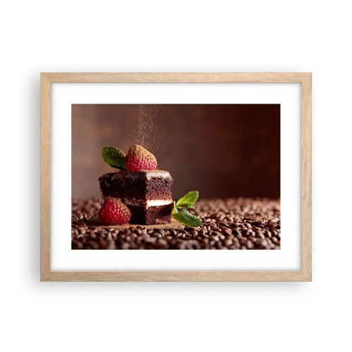 Poster in light oak frame - Life Is Sweet - 40x30 cm