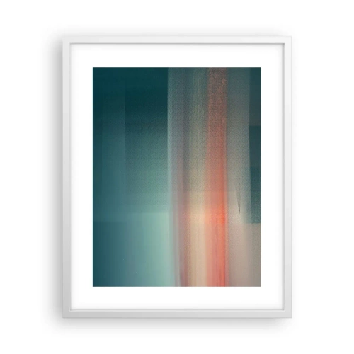 Poster in white frmae - Abstract: Light Waves - 40x50 cm
