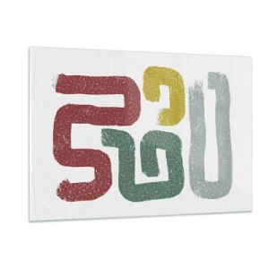 Glass picture - In an Unknown Language - 120x80 cm