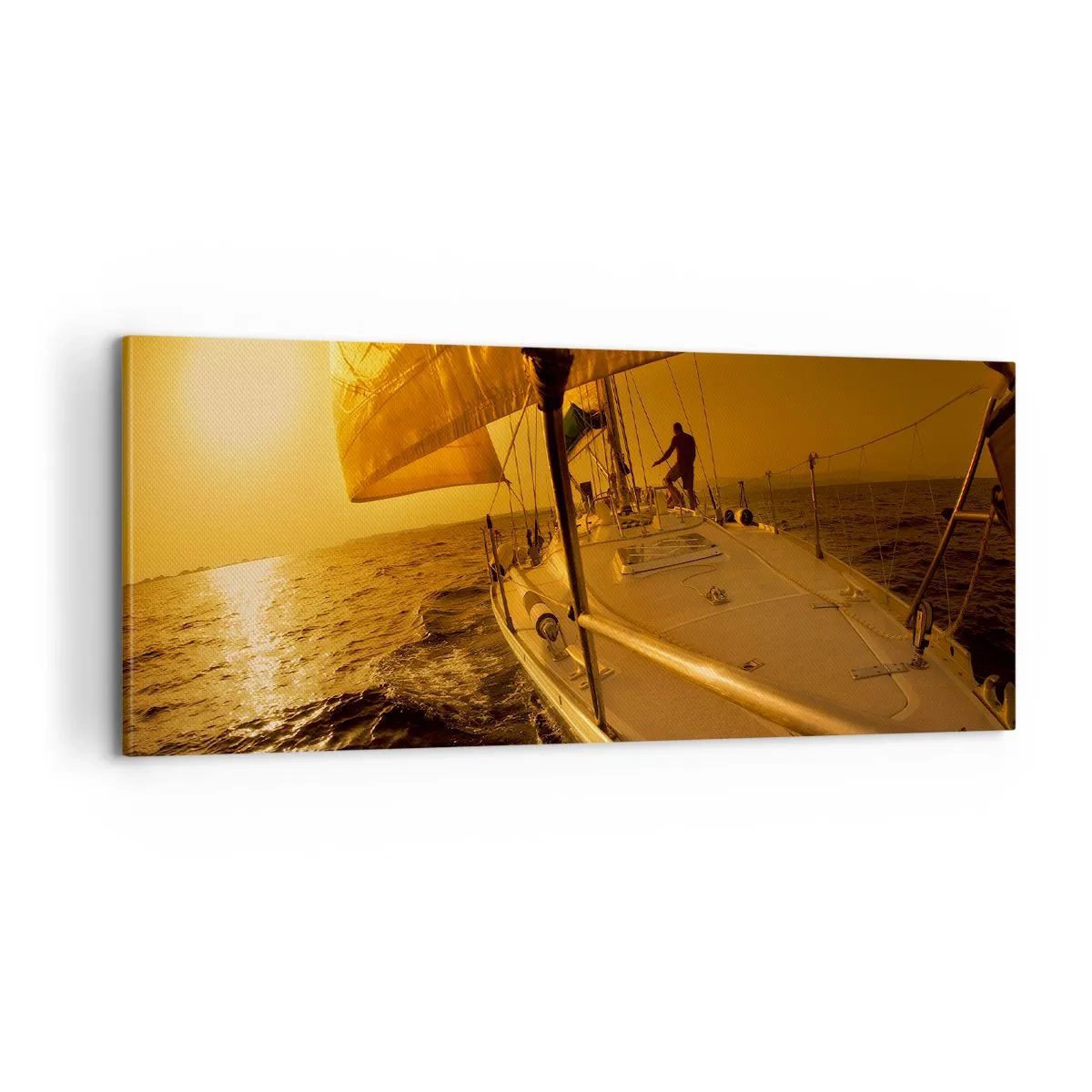 Canvas picture - Golden Evening after a Colourful Day - 100x40 cm