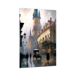 Glass picture - Charm of Evening in Prague - 80x120 cm