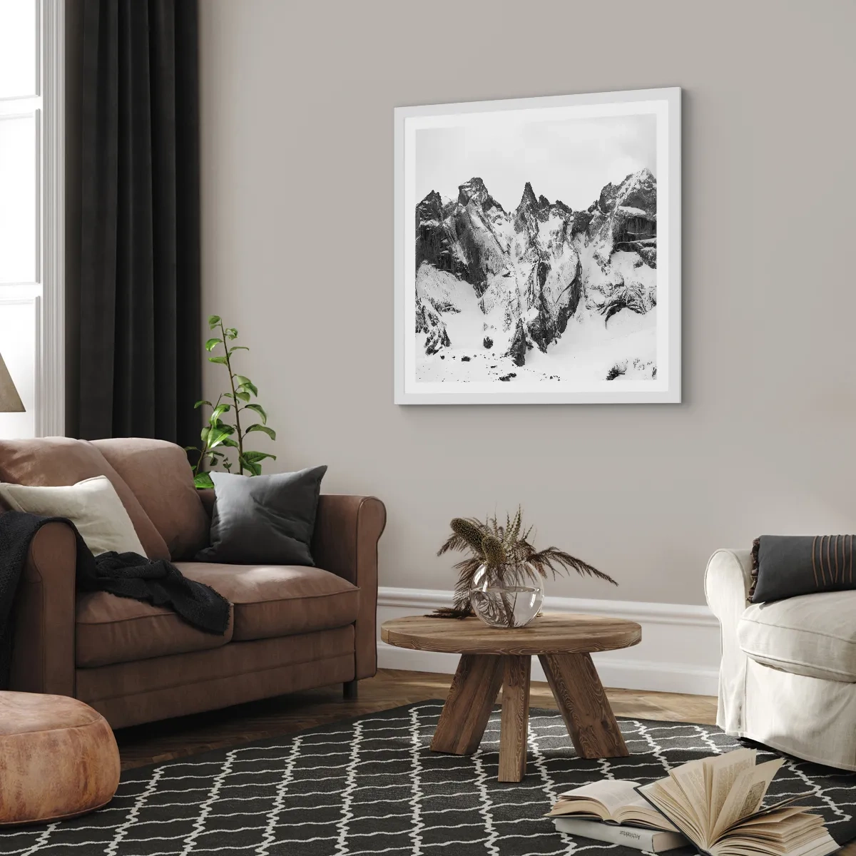 Poster in white frmae - Granite Ridge - 60x60 cm