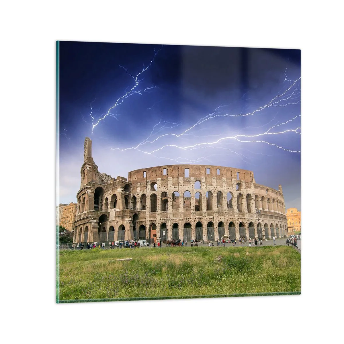 Glass picture - Battle Arena - 40x40 cm