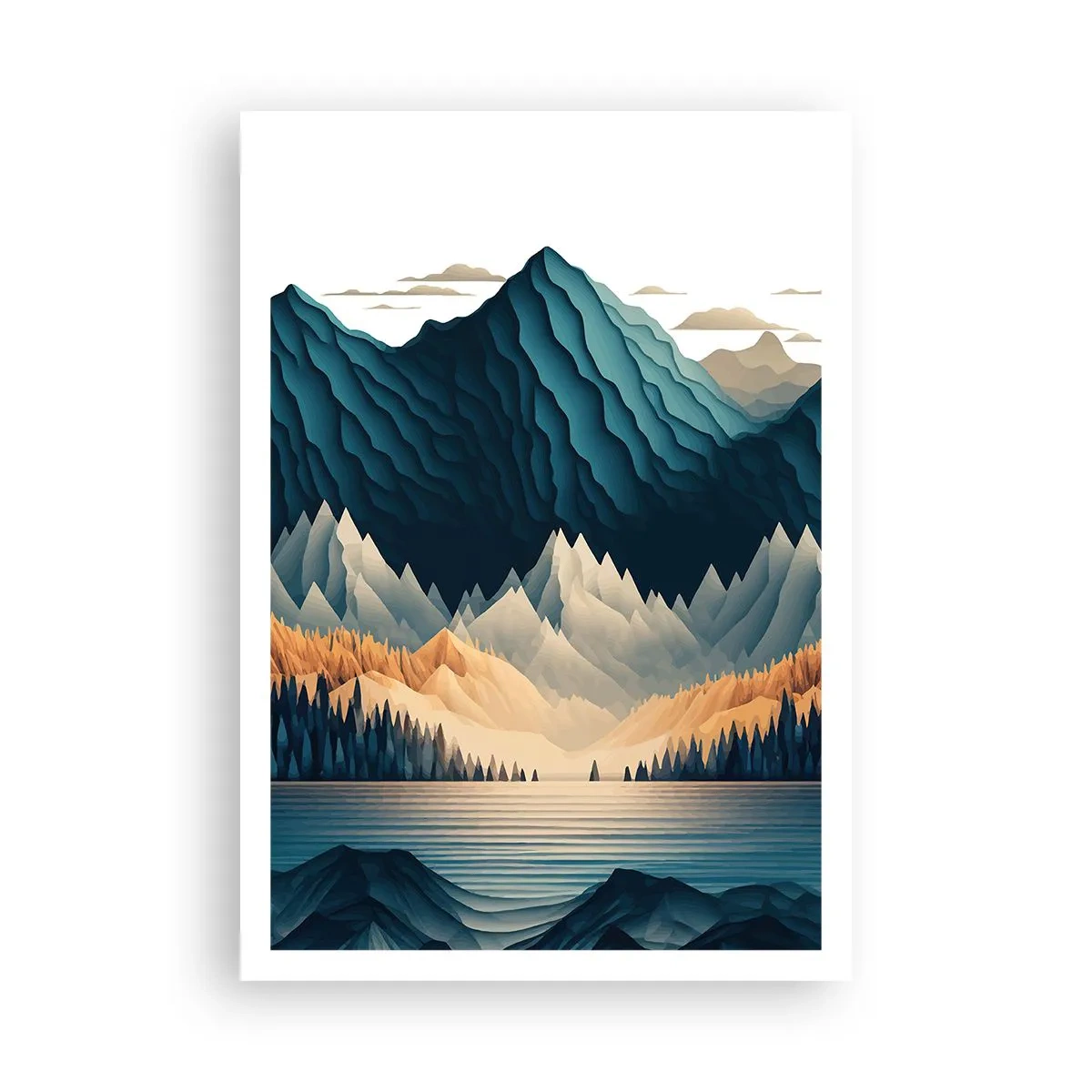 Poster - Perfect Mountain Landscape - 70x100 cm