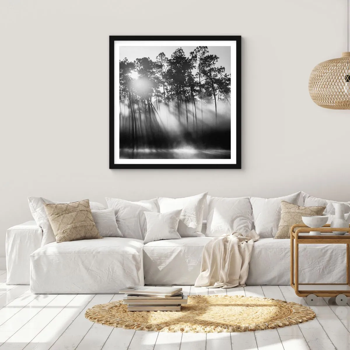 Poster in black frame - Unstoppable Sun - 40x40 cm
