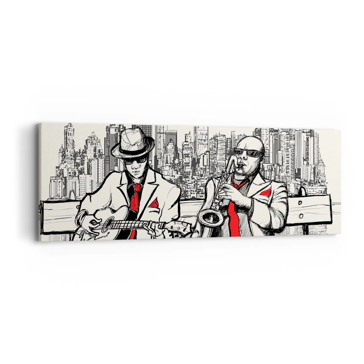 Canvas picture - New York Improvisation - 90x30 cm