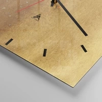 Clock face with lines