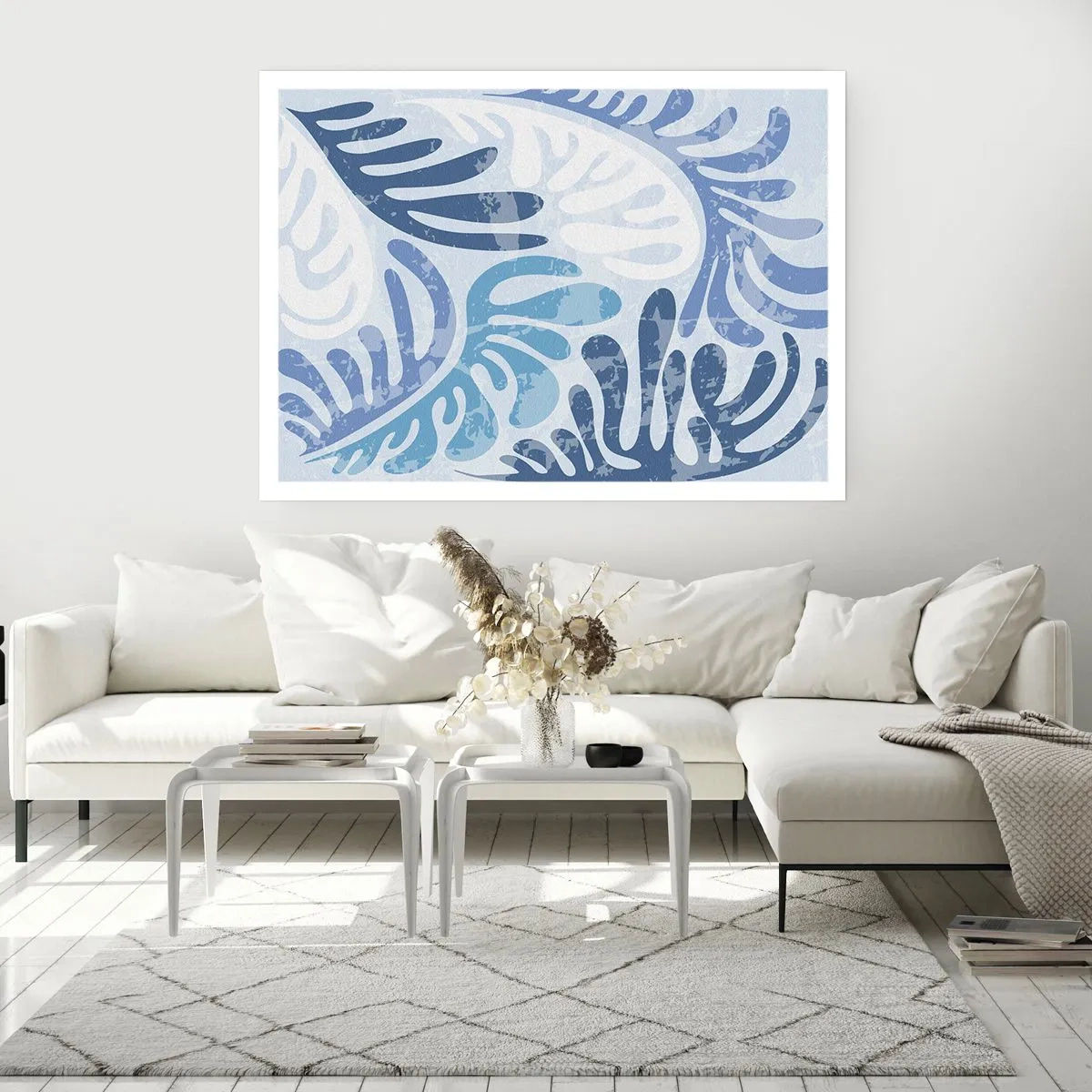 Poster - Blue Ferns - 100x70 cm