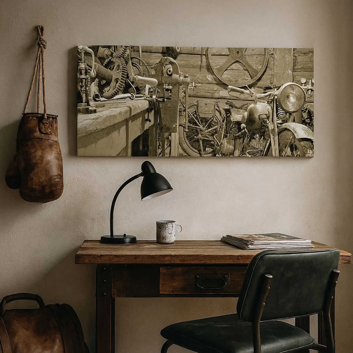 Canvas picture - In Grandad's Shed - 100x40 cm