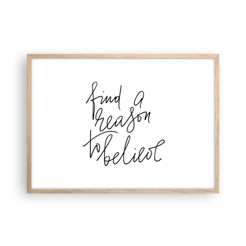 Poster in light oak frame - It Is Possible - 70x50 cm