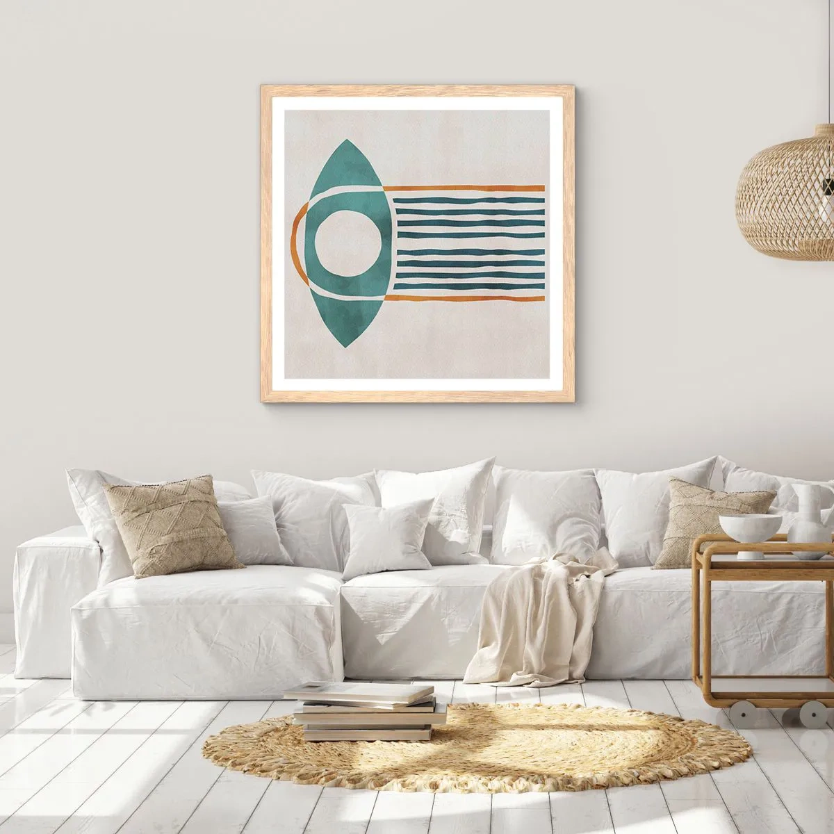 Poster in light oak frame - Signs and Rituals - 60x60 cm