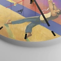 Clock face with lines