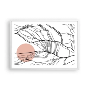 Poster in white frmae - In a Web of Twigs - 70x50 cm