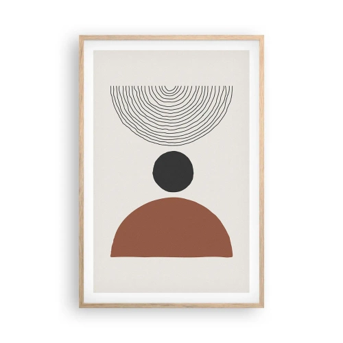 Poster in light oak frame - In the Centre of Attention - 61x91 cm