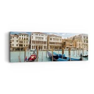 Canvas picture - Palaces in Blue - 90x30 cm