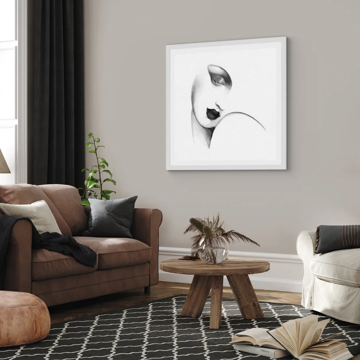 Poster in white frmae - Lempicka Style - 40x40 cm