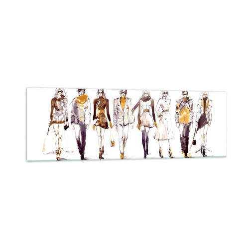 Glass picture - Natural Elegance on Catwalk - 160x50 cm