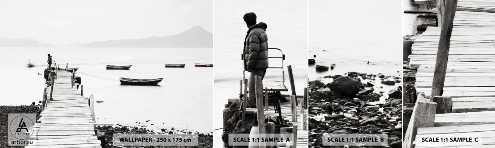 Photo Wallpaper Sample Self-Adhesive Deluxe Sticker - By Waters Still and Clear - Landscape, Lake, Łódź - 100x30 cm