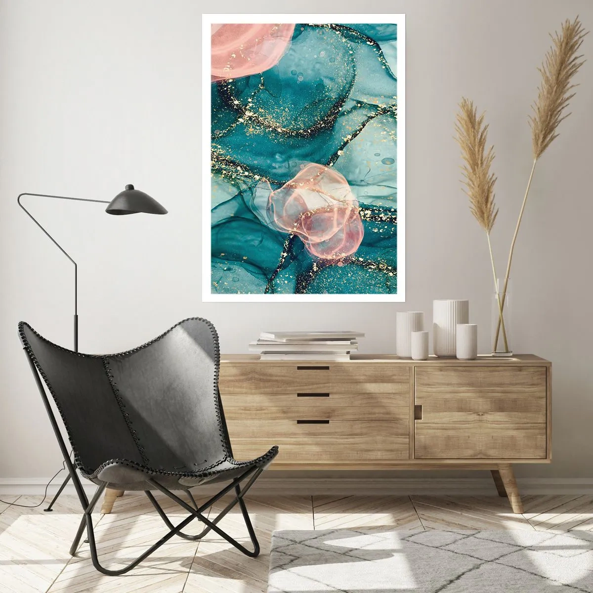 Poster - Silm Blue, Tulle Pink - 70x100 cm