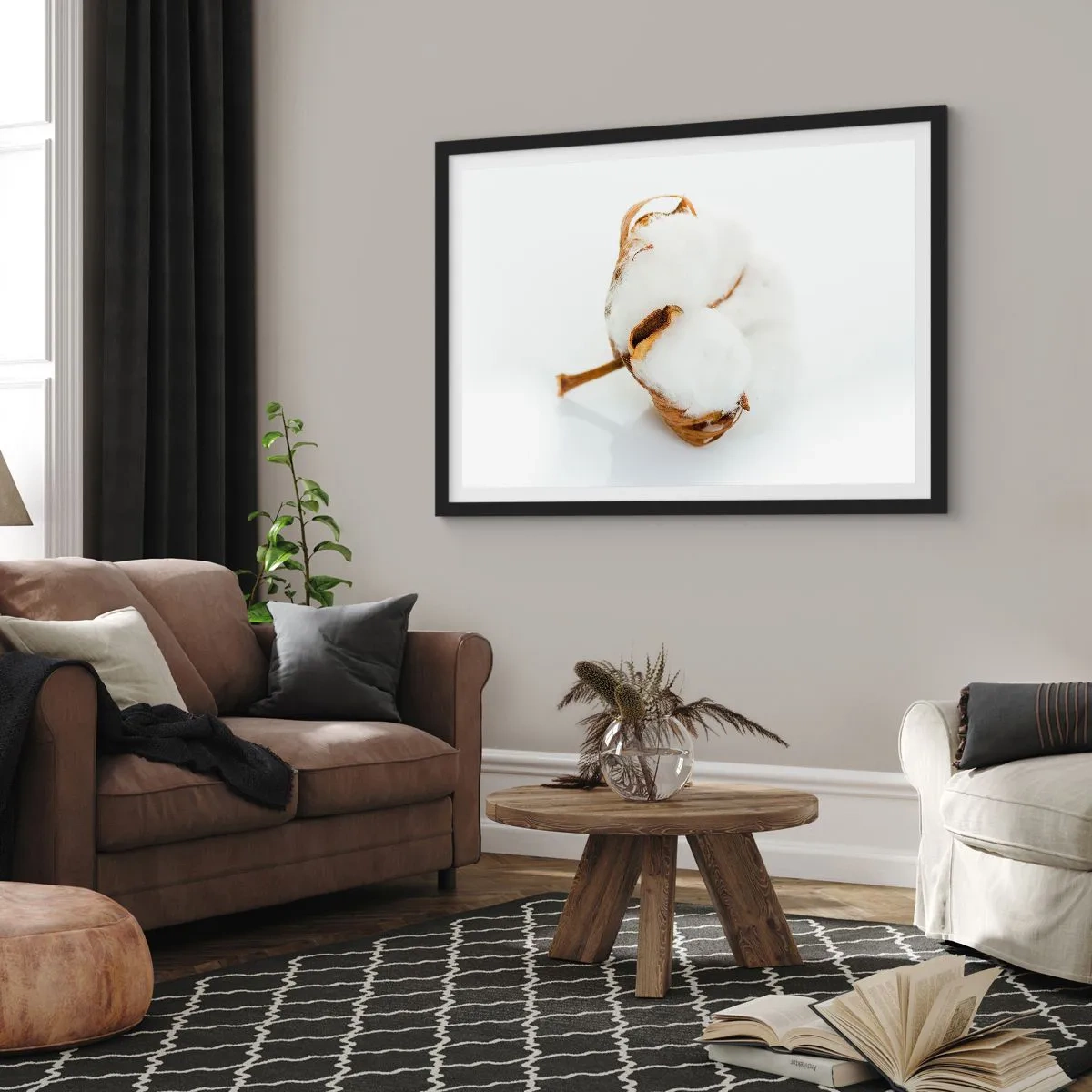 Poster in black frame - Soft By Nature - 100x70 cm