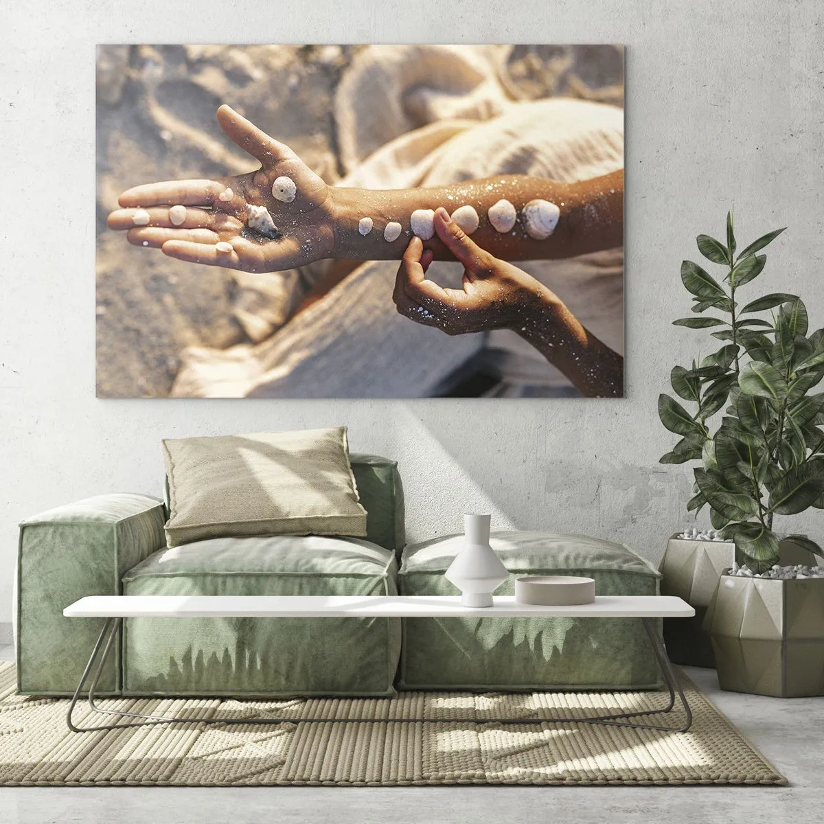 Glass picture - Beauty at Hand - 100x70 cm