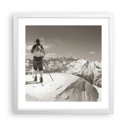 Poster in white frmae - Mountains Are the Same - 40x40 cm