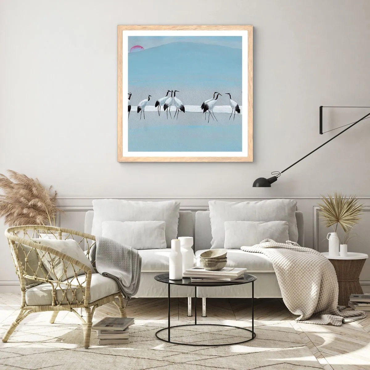 Poster in light oak frame - After a Hot Day - 50x50 cm