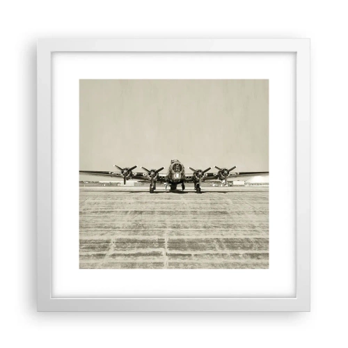 Poster in white frmae - Ready as Always - 30x30 cm