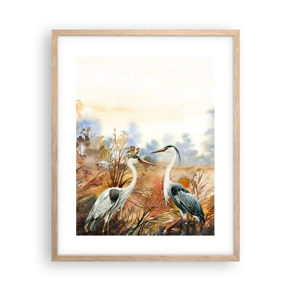 Poster in light oak frame - Where to in Autumn? - 40x50 cm