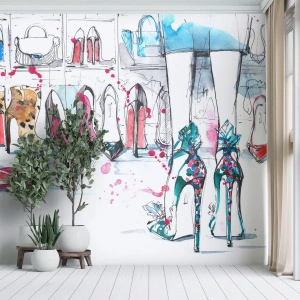 Photo Wallpaper Standard Eco - Open, Sesame! - Women's Wardrobe, Fashion, Bag - 500x350 cm