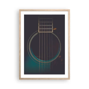 Poster in light oak frame - A Moment Before It Sounds - 50x70 cm
