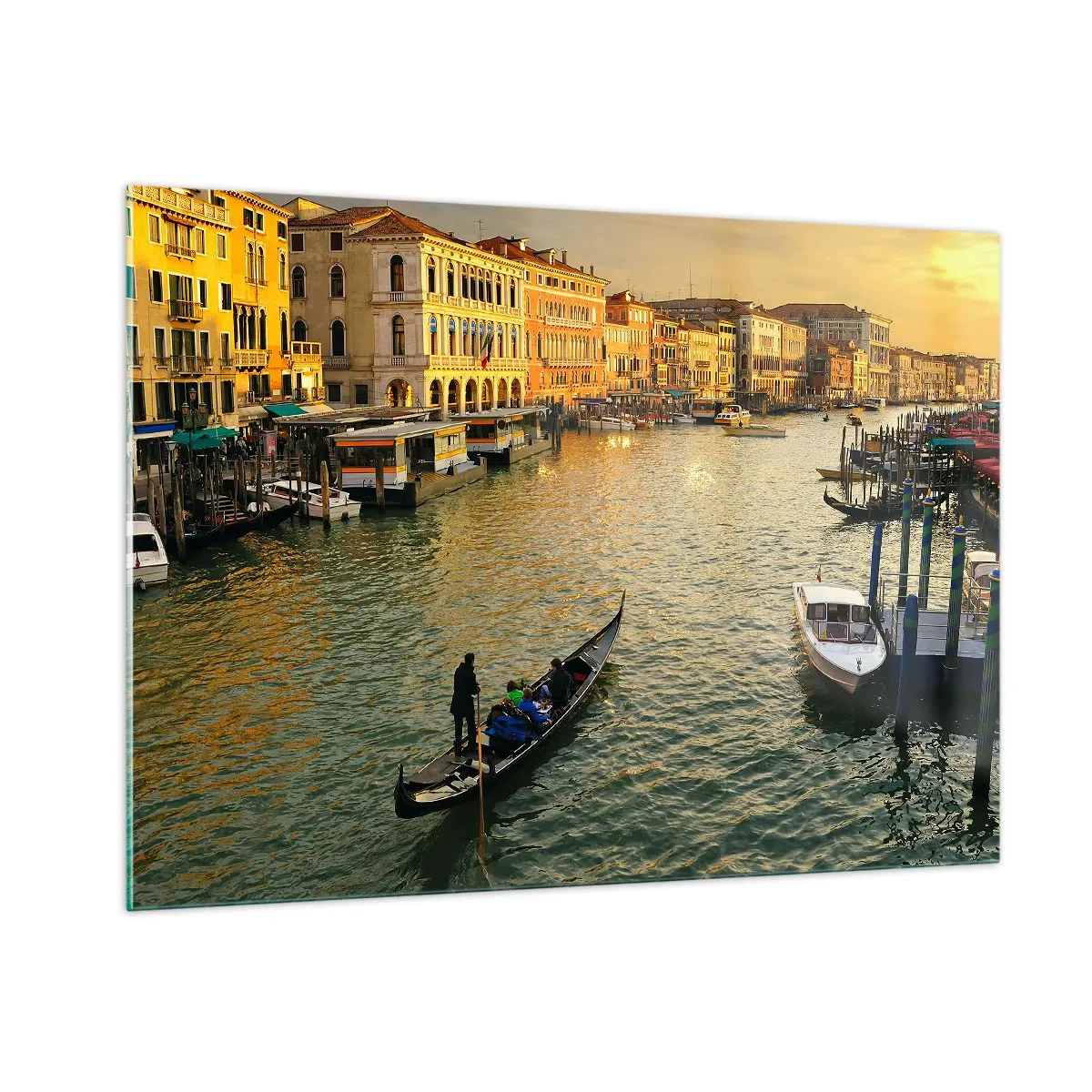 Glass picture - On the Sunny side of a Street - 100x70 cm