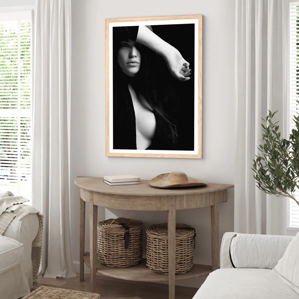 Poster in light oak frame - School of Seduction - 50x70 cm