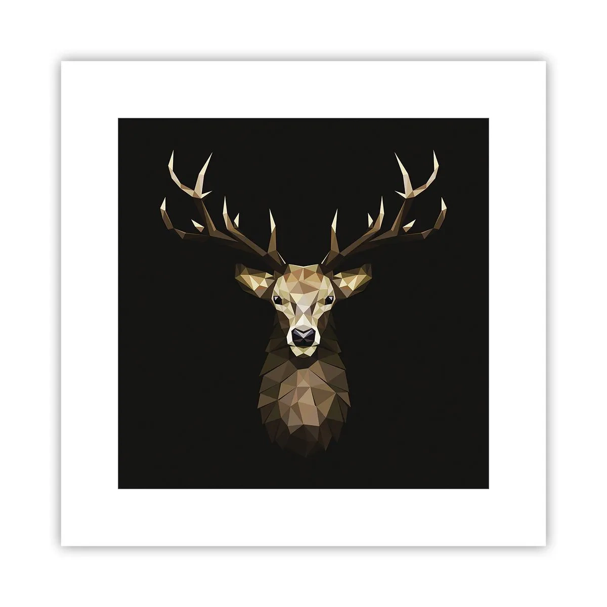Poster - Cubist Deer - 30x30 cm