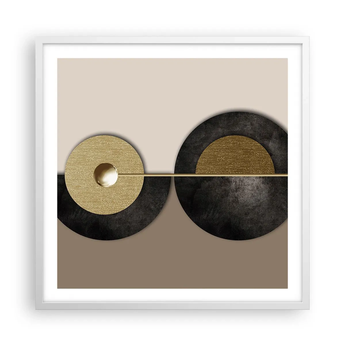 Poster in white frmae - Variations on Wheel - 60x60 cm