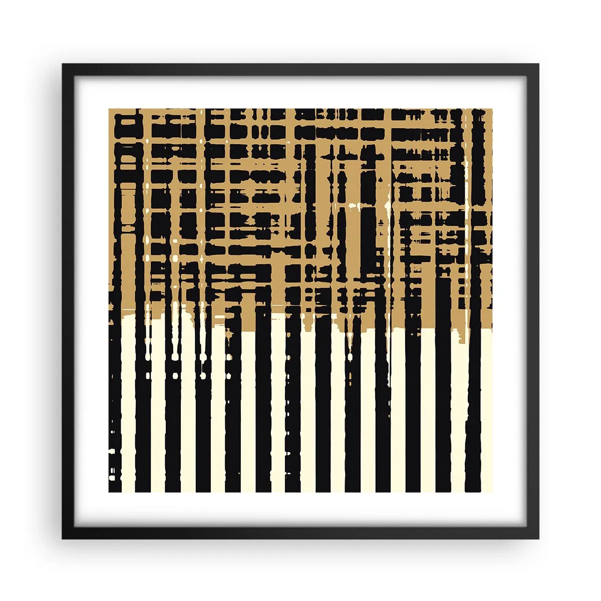 Poster in black frame - Architectural Abstract - 50x50 cm