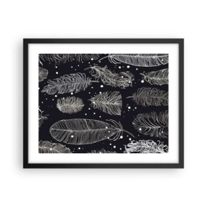 Poster in black frame - Feathery Lace - 50x40 cm