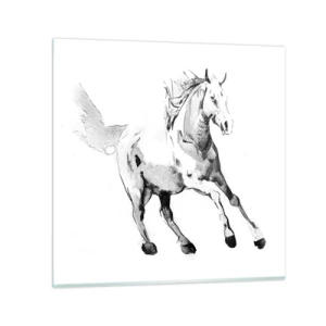 Glass picture - Untamed Soul - 40x40 cm