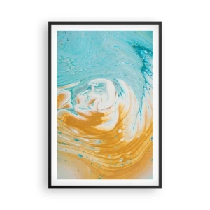 Poster in black frame - Pastel Swirl - 61x91 cm