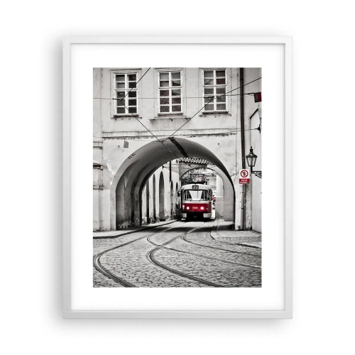 Poster in white frmae - Through City Labirynth - 40x50 cm