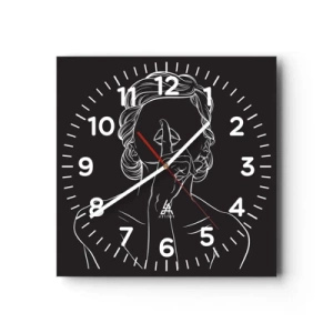 Wall clock - Clock on glass - Beauty Blossoms in Soul - 40x40 cm