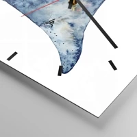 Clock face with lines